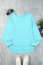Load image into Gallery viewer, Side Slit Drop Shoulder Sweatshirt