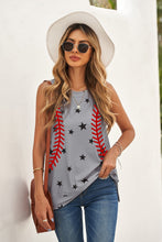 Load image into Gallery viewer, Star Print Slit Tank
