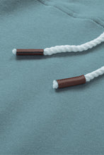 Load image into Gallery viewer, Half Zip Patch Pocket Drawstring Hoodie