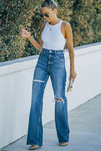 Load image into Gallery viewer, High-Rise Distressed Raw Hem Jeans