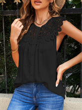 Load image into Gallery viewer, Buttoned Lace Yoke Top