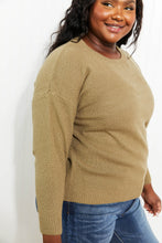 Load image into Gallery viewer, Zenana Bundled Up Full Size Round Neck Sweater