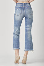 Load image into Gallery viewer, RISEN High Waist Distressed Cropped Bootcut Jeans