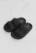 Load image into Gallery viewer, Qupid Comfy Casual Rubber Slide Sandal in Black