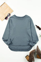 Load image into Gallery viewer, Side Slit Drop Shoulder Sweatshirt