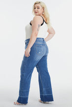 Load image into Gallery viewer, BAYEAS Full Size High Waist Cat's Whisker Wide Leg Jeans