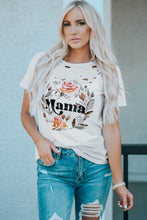 Load image into Gallery viewer, MAMA Floral Graphic Distressed Tee