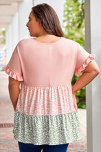 Load image into Gallery viewer, Plus Size Leopard Tiered Blouse