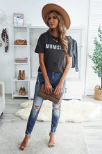 Load image into Gallery viewer, Letter Graphic Distressed Tee Shirt