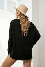 Load image into Gallery viewer, Side Slit Drop Shoulder Sweatshirt