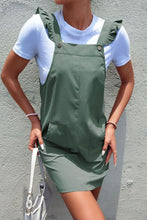 Load image into Gallery viewer, Ruffed Overall Dress with Pockets