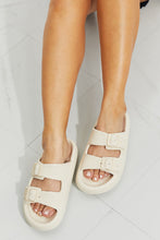 Load image into Gallery viewer, Qupid Comfy Casual Rubber Slide Sandal in Cream