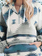 Load image into Gallery viewer, Geometric Quarter-Zip Hoodie