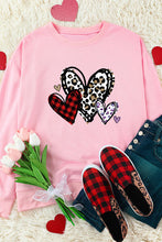 Load image into Gallery viewer, Heart Round Neck Dropped Shoulder Sweatshirt