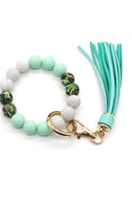 Load image into Gallery viewer, Multicolored Beaded Fringe Keychain