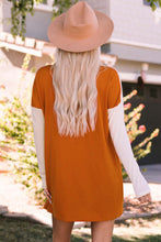 Load image into Gallery viewer, Color Block Round Neck Longline Top with Pockets