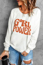 Load image into Gallery viewer, GIRL POWER Graphic Round Neck Sweatshirt