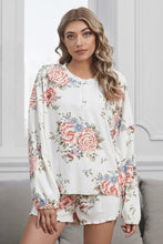 Load image into Gallery viewer, Quarter-Button Top and Drawstring Shorts Loungewear Set
