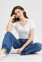 Load image into Gallery viewer, BAYEAS Full Size High Waist Cat's Whisker Wide Leg Jeans