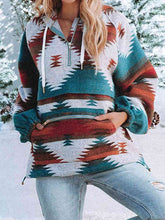 Load image into Gallery viewer, Geometric Quarter-Zip Hoodie