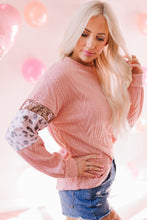 Load image into Gallery viewer, Leopard Sequined Drop Shoulder Knit Top