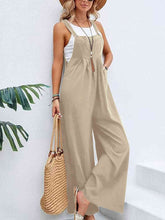 Load image into Gallery viewer, Full Size Wide Leg Overalls with Pockets
