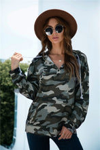 Load image into Gallery viewer, Full Size Printed Quarter-Snap Drop Shoulder Hoodie