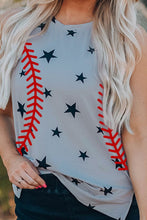 Load image into Gallery viewer, Star Print Slit Tank