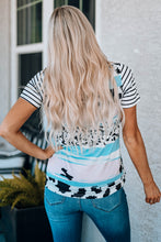 Load image into Gallery viewer, Mixed Print Round Neck Tee