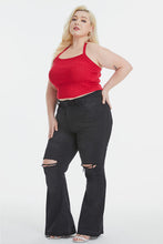 Load image into Gallery viewer, BAYEAS Full Size High Waist Distressed Raw Hem Flare Jeans