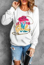 Load image into Gallery viewer, LET'S GO GIRLS Graphic Round Neck Sweatshirt