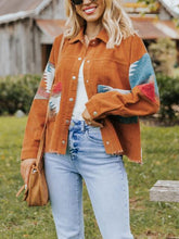 Load image into Gallery viewer, Geometric Snap Down Raw Hem Jacket