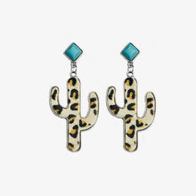 Load image into Gallery viewer, Turquoise Cactus Earrings