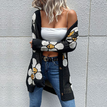 Load image into Gallery viewer, Floral Button Down Longline Cardigan