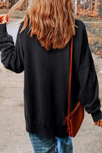 Load image into Gallery viewer, Sequin Nutcracker Long Sleeve Slit Sweatshirt