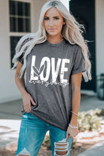 Load image into Gallery viewer, LOVE EVERYBODY Short Cuffed Sleeve T-Shirt