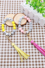 Load image into Gallery viewer, Multicolored Beaded Fringe Keychain