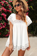 Load image into Gallery viewer, Spliced Lace Tie-Back Babydoll Top