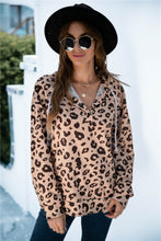 Load image into Gallery viewer, Full Size Printed Quarter-Snap Drop Shoulder Hoodie