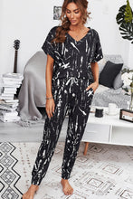 Load image into Gallery viewer, Tie-Dye V-Neck Tee and Joggers Lounge Set