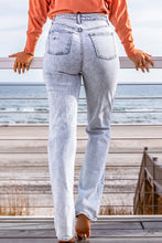 Load image into Gallery viewer, Distressed Straight Leg Jeans with Pockets