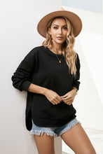 Load image into Gallery viewer, Side Slit Drop Shoulder Sweatshirt