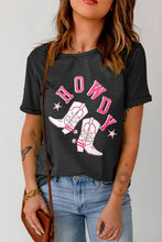 Load image into Gallery viewer, HOWDY Cowboy Boots Graphic Tee