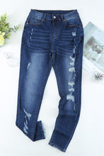 Load image into Gallery viewer, Distressed High Waist Skinny Jeans