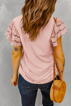 Load image into Gallery viewer, Round Neck Flutter Sleeve Top