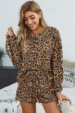 Load image into Gallery viewer, Quarter-Button Top and Drawstring Shorts Loungewear Set