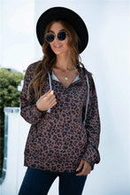 Load image into Gallery viewer, Full Size Printed Quarter-Snap Drop Shoulder Hoodie