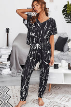 Load image into Gallery viewer, Tie-Dye V-Neck Tee and Joggers Lounge Set
