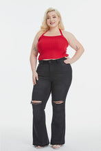 Load image into Gallery viewer, BAYEAS Full Size High Waist Distressed Raw Hem Flare Jeans