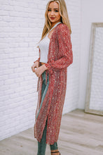 Load image into Gallery viewer, Leopard Tie Waist Flounce Sleeve Cover Up